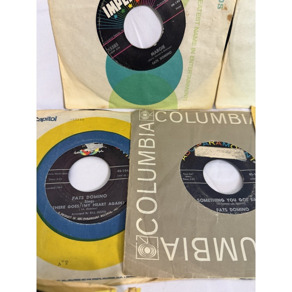 Vintage Fats Domino Vinyl 45s Imperial ABC Paramount Record Albums A Lot Of 16 - Picture 4 of 8
